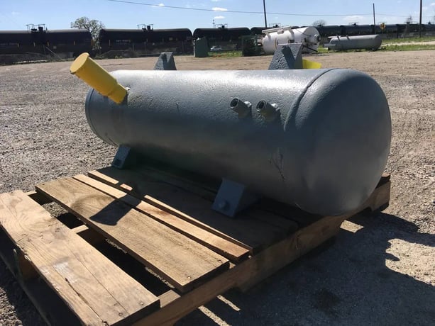 34 gallon E. L. Nickell, Ammonia Intercooler, 13" diameter x 60" L Tank, 1972 - Image 8