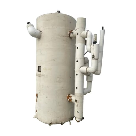 528 gallon RVS, Vertical Ammonia Subcooler, 36" diameter x 96" L Tank, 1989 - Image 2
