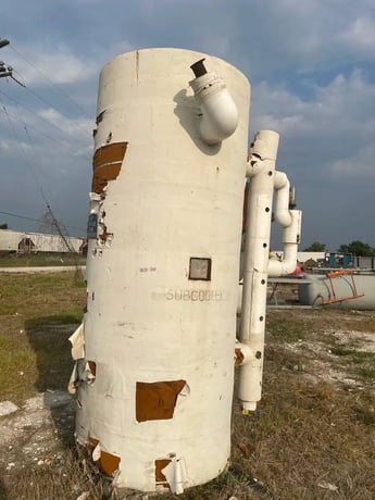 528 gallon RVS, Vertical Ammonia Subcooler, 36" diameter x 96" L Tank, 1989 - Image 4