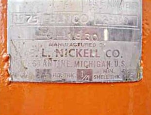 80 Gallons, Vilter, Vertical Oil Separator, 38" L x 24" width x 101" H, 250 PSI @ 650F - Image 7