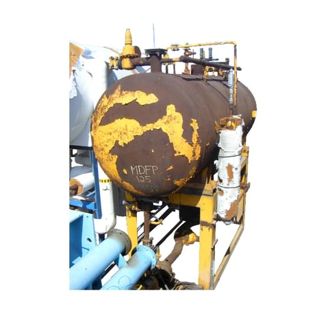 900 gallons, Howe Corporation PVL264, Horizontal Recirculator, 48" diameter x 114" L Tank, 250 psi at 650 F - Image 1