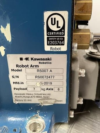 Kawasaki, RS007L, 6-Axis robot, F60F Control with Cubis S, 7 Kg, 930mm H reach, 2019 - Image 3