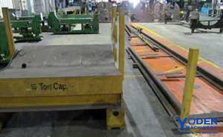 20000 lb. Coil transfer car with 28' rail, 1/2 HP, 72" dia capacity, 62" x 64" V bed, #61551 - Image 5