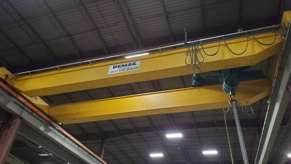 30 Ton, Demag, 37' 0" Span, 22' lift, class D, pendant, 2-speed all motions, rail/runway avail [#2331] - Image 1