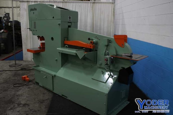 6" x 6" x 5/8" Piranha #PII140, hydraulic ironworker, 140 ton, 20 HP, joystick controls, 1997, #76404 - Image 10