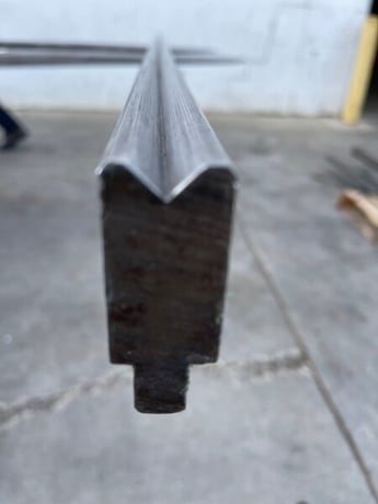 150" L, Female press brake die, 7/8" die width, 1-3/4" die height, 1/2" die opening, #74403 - Image 1