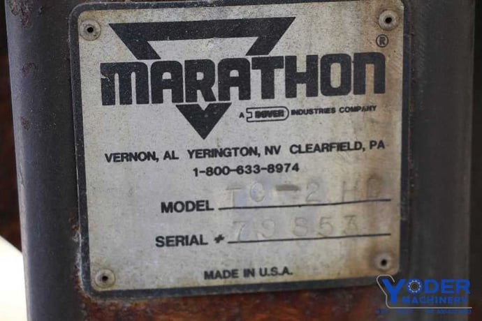 Marathon #TC-2HD, baler & chip collection system, 15 HP, serial #79857, #61739 - Image 3