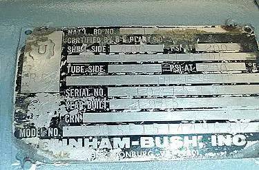 94 sq.ft., 400 psi shell, 250 psi tube, Dunham-Bush #C00SF1514496302, Shell and Tube Heat Exchanger, 1 Pass - Image 7