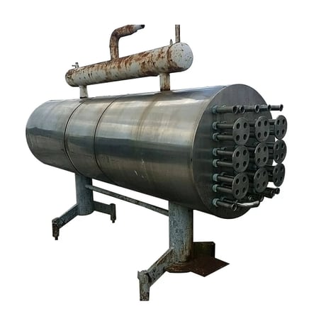 190.76 sq.ft., Stainless Steel Shell and Tube Heat Exchanger, 48 1-1/2" diameter x 10' 1-1/2" L Tubes, 44 - Image 1