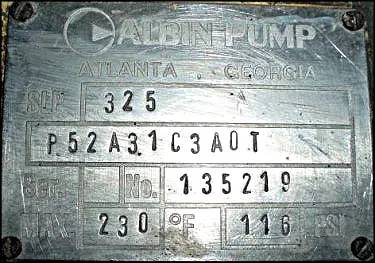 116 psi, Albin #P52A31C3A0T, Positive Displacement Pump, 10 HP, 1160 RPM, 230/460 V, 355 RPM speed, (2) - Image 7