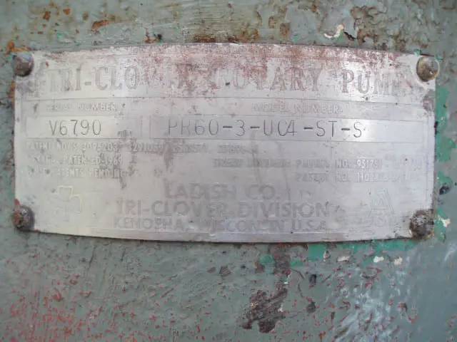 Tri-Clover #PR60-3-UC4-ST-S, Rotary Pump Gear Box, 16.75" L x 9" width x14" H - Image 9