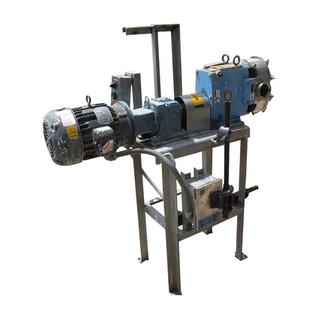 49 GPM, Waukesha Cherry-Burrell #130, Positive Displacement Pump, 0.25 Gallon, 5 HP, 1750 RPM, 460 V, 193 RPM - Image 1