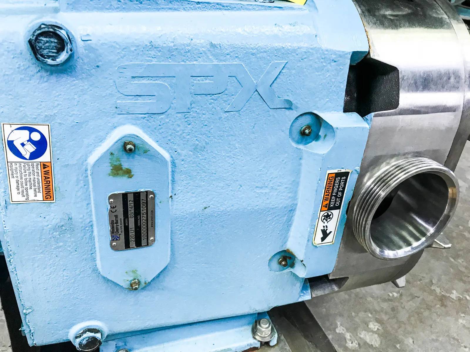 310 GPM @ 200 psi, Waukesha Cherry-Burrell #220-U1, Positive Displacement Pump, 0.522 Gallon, 15 HP, 1765 - Image 7