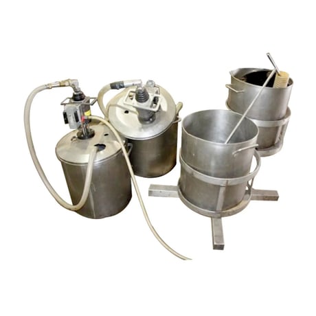 Portable Tanks and Pumps, (4) Tanks, (3) Pumps, (3 available) Stands - Image 1