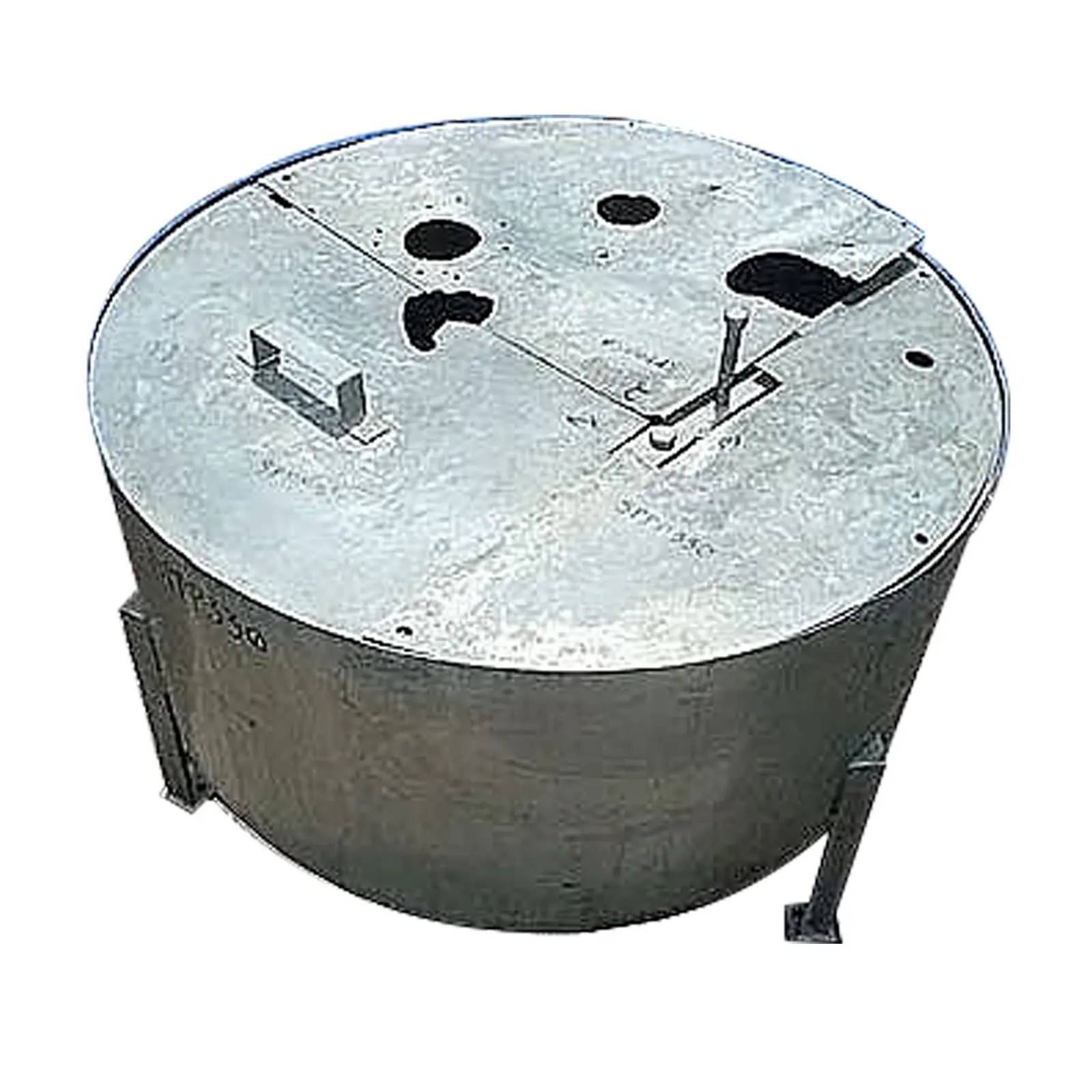 40 gallon Stainless Steel Tank, Three-piece cover, 2" diameter pipe - Image 1