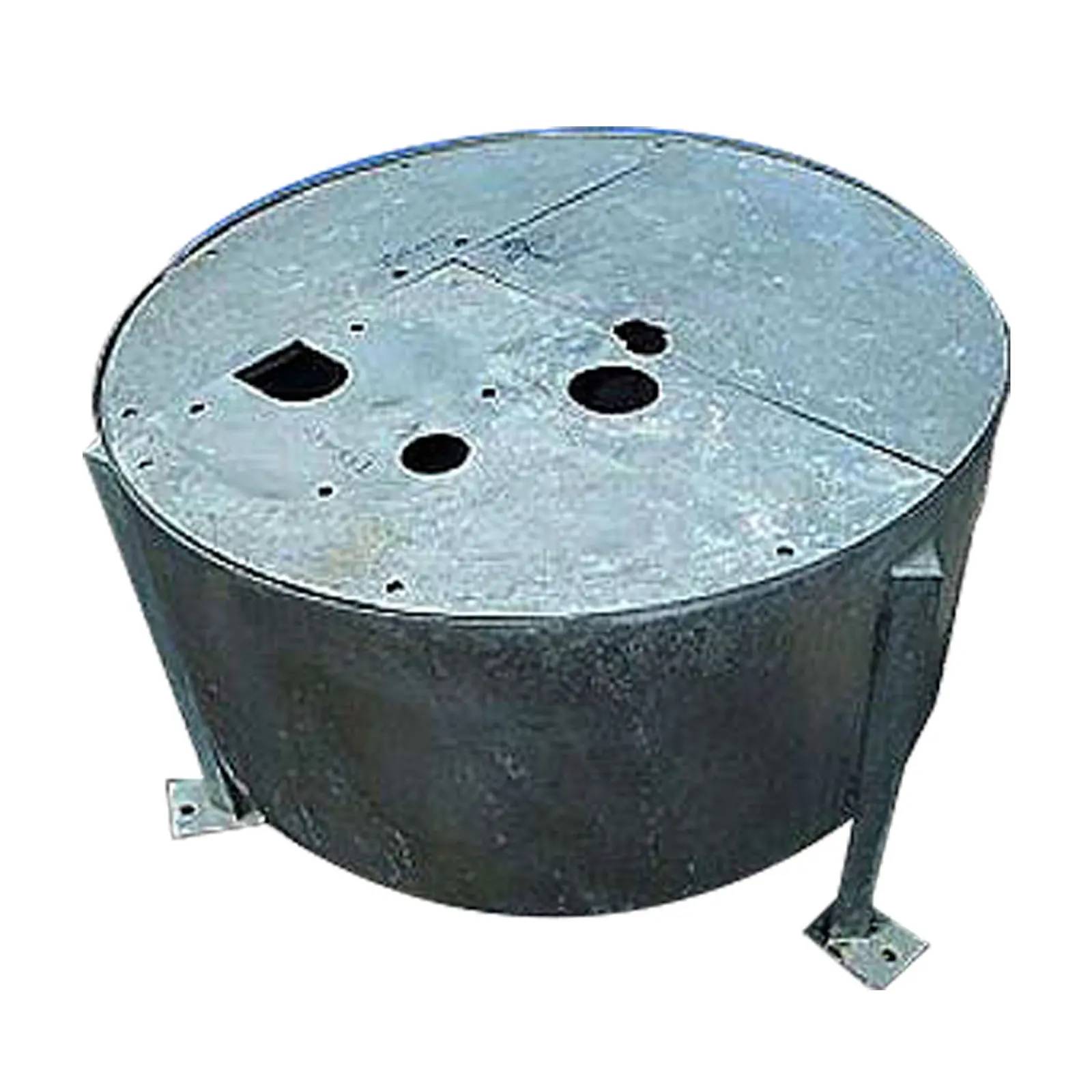 40 gallon Stainless Steel Tank, Three part cover, 4" square, 3" diameter, & 2-1/2" diameter Openings, 2" - Image 2