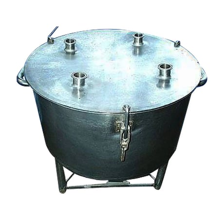 25 gallon Stainless Steel Tank, (3) Lid retaining clamps. (2 available) Handles - Image 2