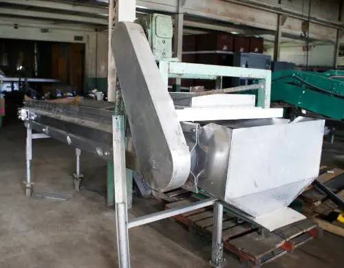 24" wide x 9.6' long, Stainless Steel Belt Conveyor, Adjustable height w/ caster feet and 12" x 18" magnet - Image 4