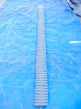 6" wide x 250' long, Plastic Conveyor Belt, (25) belt sections - Image 3