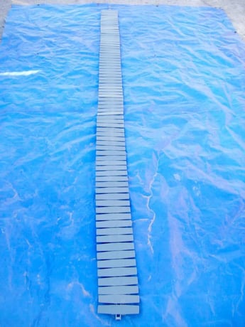 6" wide x 250' long, Plastic Conveyor Belt, (25) belt sections - Image 4