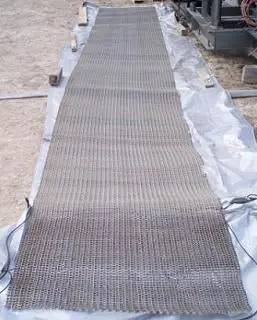42" wide x 23' long, Stainless Steel Honeycomb Flat Wire Conveyor Belt, 0.045" thick Wire, 0.118" diameter Rod - Image 4
