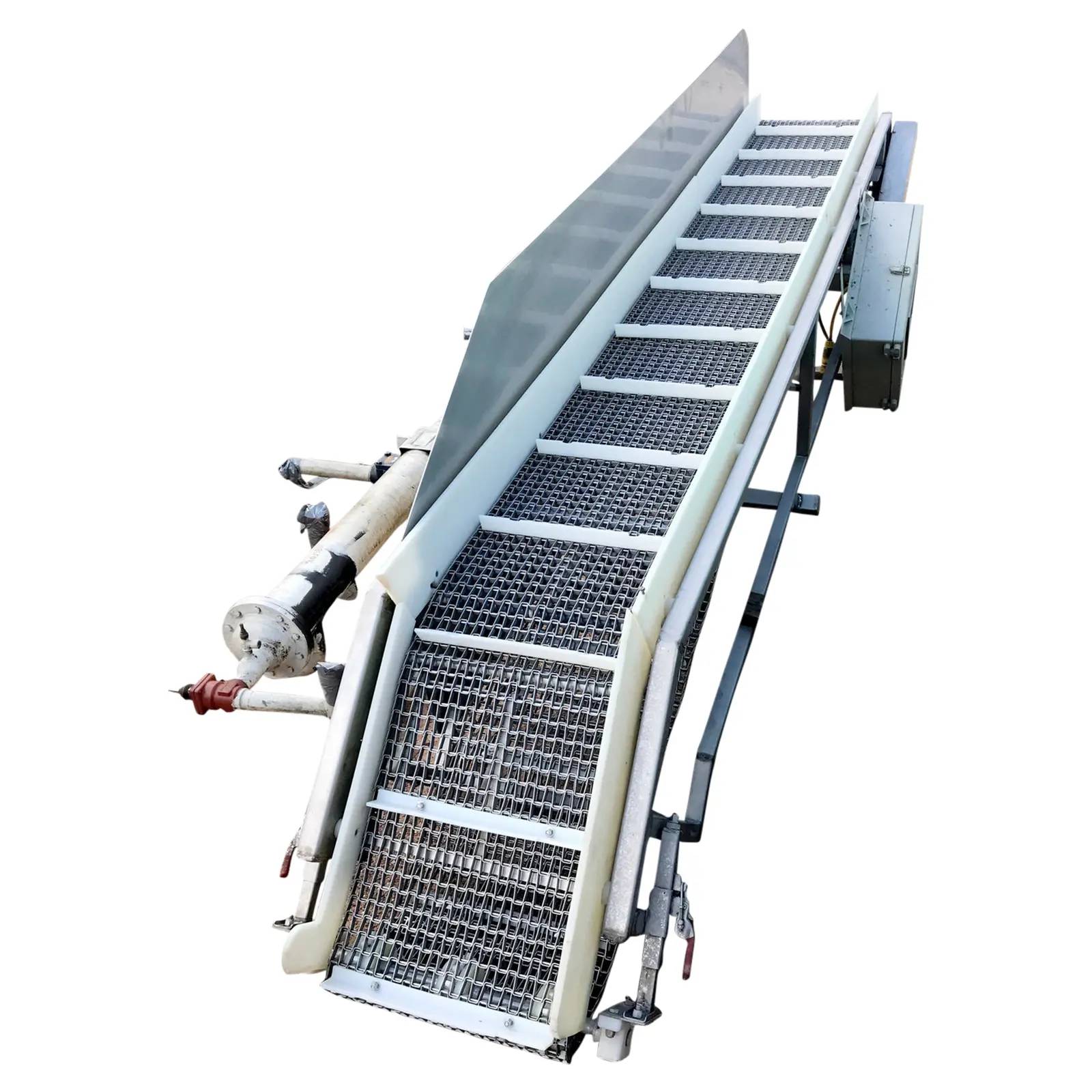 18" wide, Stainless Steel Incline Conveyor, 1.5" Cleats - Image 1