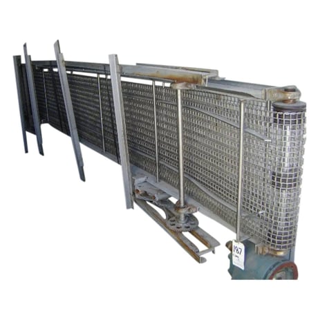 26" wide x 16' long, Stainless Steel Inclined Product Conveyor Section - Image 1