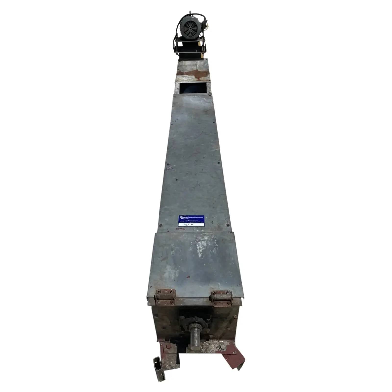 8" diameter x 8.2' long, Galvanized Steel Screw Auger Conveyor, 2 HP, 138" L x 19" width x 32" H Shipping - Image 2
