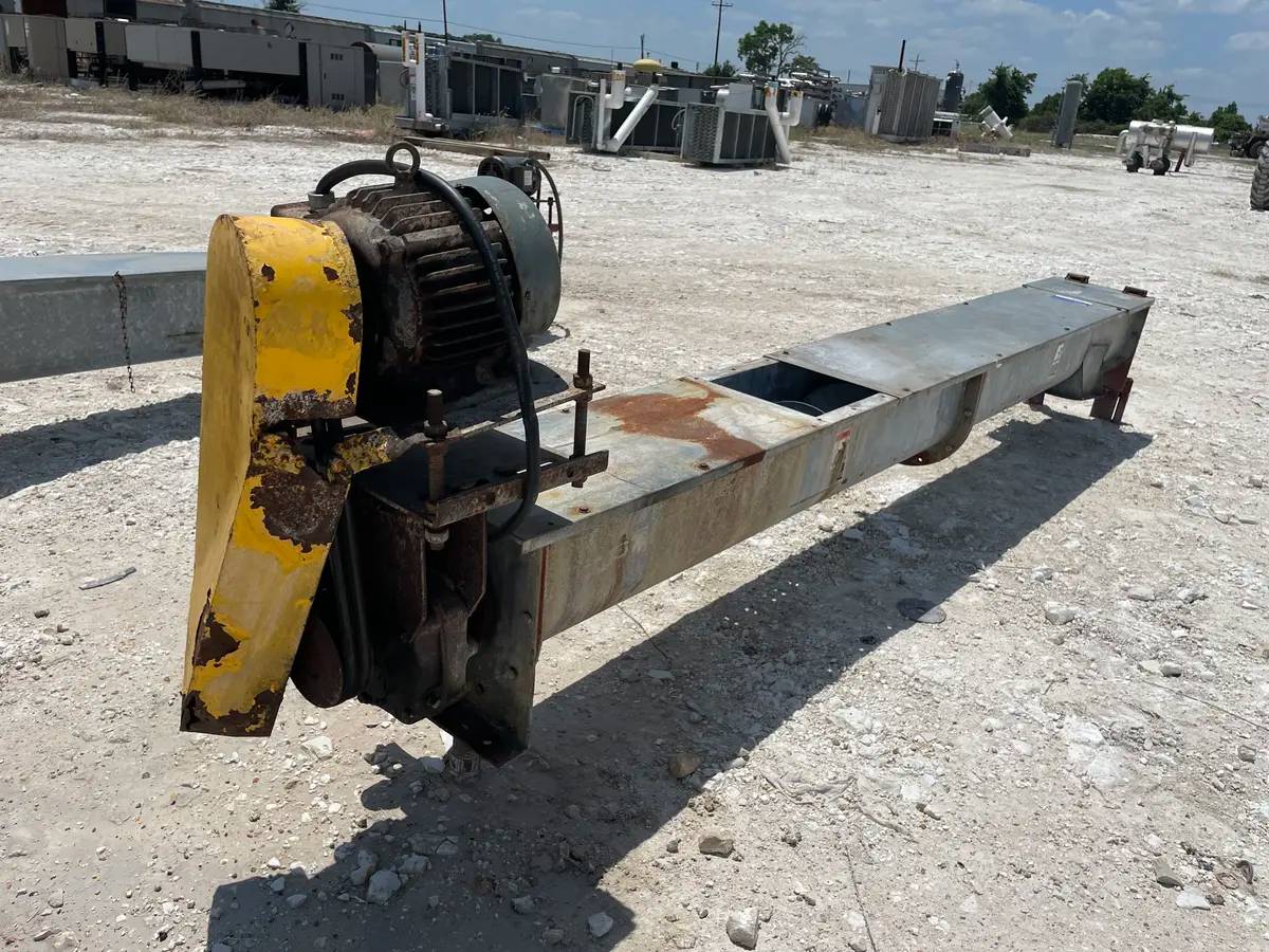 8" diameter x 8.2' long, Galvanized Steel Screw Auger Conveyor, 2 HP, 138" L x 19" width x 32" H Shipping - Image 8