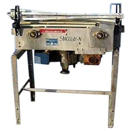 4-1/2" wide, General Conveyor Co., Stainless Steel Table Top Conveyor, 1 HP, (2) 6" sprockets w/ 1" gap, 35" - Image 1