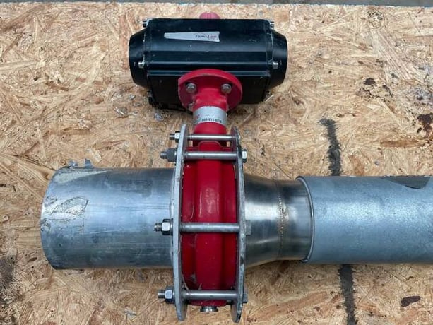 5" Flowline PTFE butterfly valve with electric actuator for food processing, chemical & sanitary applications - Image 3
