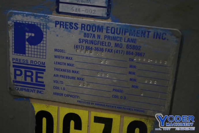 25" x .065" Press Room Equipment #PRMD25, straightener, 5 rolls, entry rolls, #75688 - Image 6