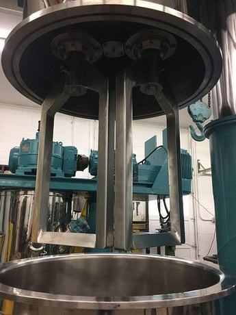 40 gallon Ross #HDM-40, double planetary mixer, Stainless Steel, vacuum, floor mount with air/oil hydraulic - Image 3