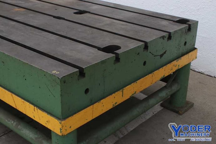 154" x 57" x 12", t-slotted floor plate/tabl, cast iron construciton, #76549 - Image 2