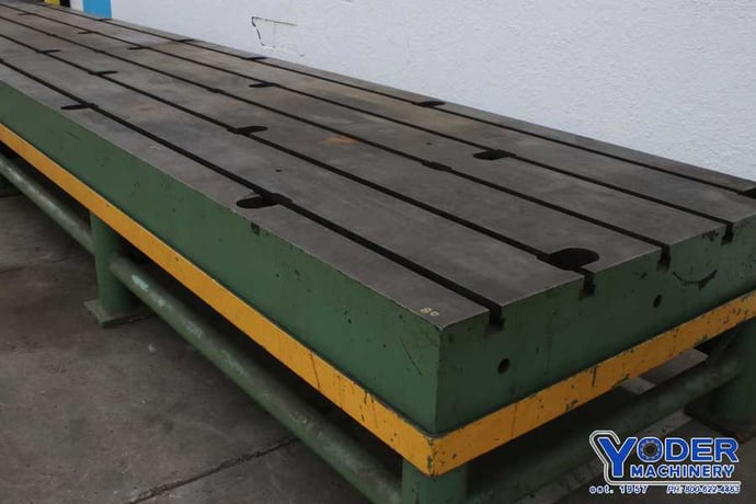 154" x 57" x 12", t-slotted floor plate/tabl, cast iron construciton, #76549 - Image 3