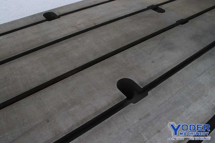 154" x 57" x 12", t-slotted floor plate/tabl, cast iron construciton, #76549 - Image 7
