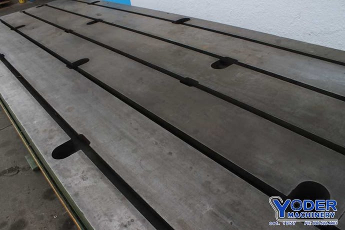 154" x 57" x 12", t-slotted floor plate/tabl, cast iron construciton, #76549 - Image 9