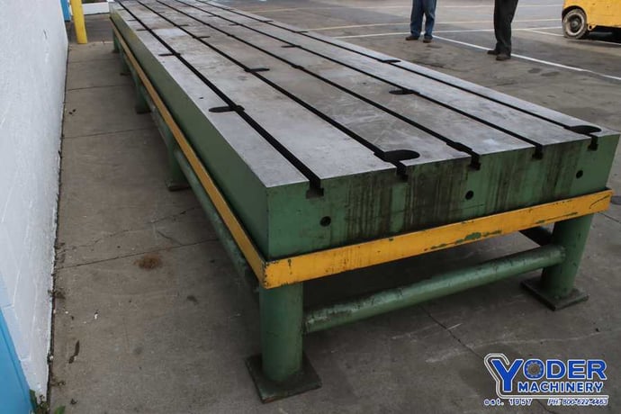 154" x 57" x 12", t-slotted floor plate/tabl, cast iron construciton, #76549 - Image 10