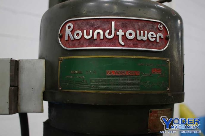 Round Tower #1-1/2, ram type vertical mill, 9" x42" table, 1 HP, forward/reverse, vise, #76541 - Image 7