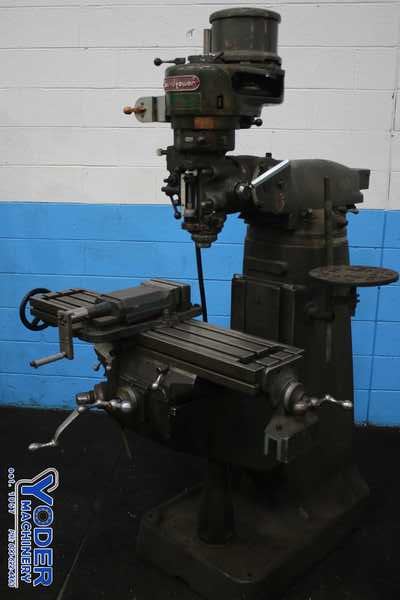 Round Tower #1-1/2, ram type vertical mill, 9" x42" table, 1 HP, forward/reverse, vise, #76541 - Image 10