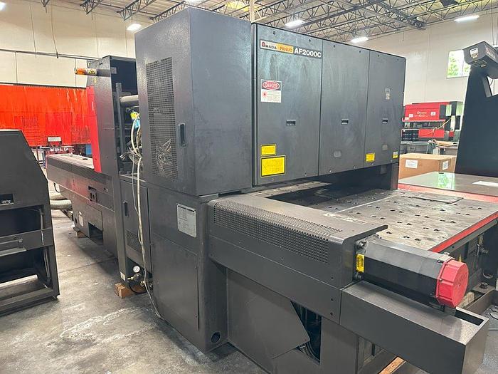 Amada #Pulsar-2415-III, CNC laser, 2000 watt, 99" X, 61" Y, 11.8"Z, Fanuc 160iL, 2 work clamps, 1999 - Image 5