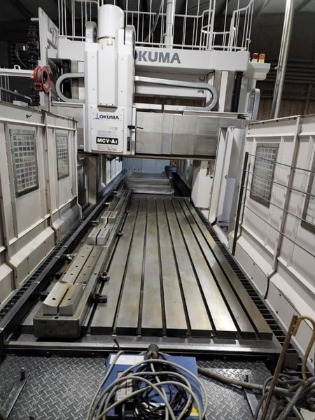 Okuma #MCV-A2, OSP-P200M CNC control, 60" x 162" table, 78" Y-travel, 50 taper, 4000 rpm, 72 tool stations - Image 2