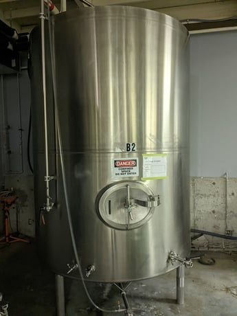 1860 gallon Ripley Stainless 60 BBL Brite tank, Stainless Steel construction, 20 psi, 2000 - Image 1