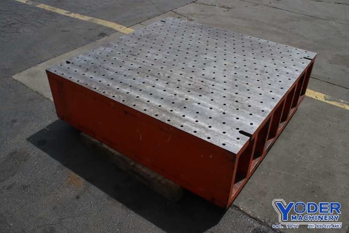 53-1/2" x 54" x 1-3/4", Drilled & tapped plate, #76525 - Image 3