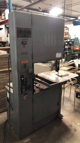 24" x 10" Grob #NS24, vertical band saw, 1 HP, 1" width blade, S/N 1936 - Image 2