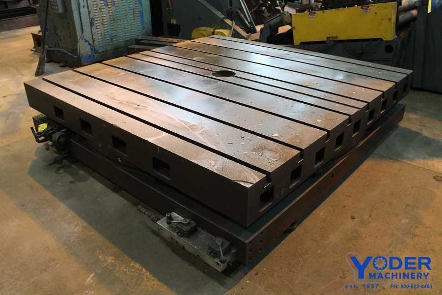 96" x 96" Giddings & Lewis, rotary air lift table, 75000 lb. capacity, hydrostatic, #57311 - Image 5