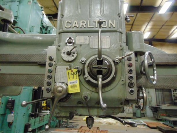 5' -13" Carlton #3A, box table, tapping, power arm elevation, power clamping to arm, column & head, #5MT - Image 4