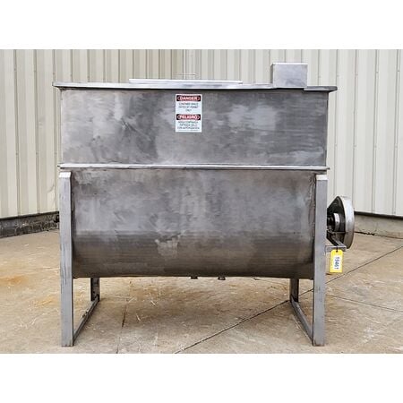 Stainless Steel Horizontal Liquid Mixer, 350 Gal. capacity, 36" diameter x 6' L chamber, 32" diameter rotor - Image 3