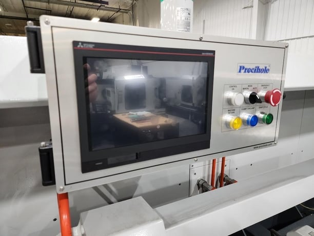 1/2" x 60" Precihole #BRVN-12/1-800, single spindle, rifling machine, Mitsubishi / Siemens touch screen PLC - Image 5