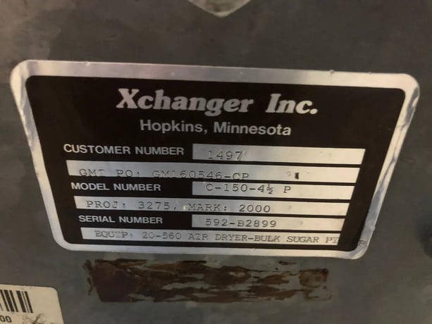 X-Changer, C-150-4-1/2, fin tubed heat exchanger, serial #592-B2899 - Image 10